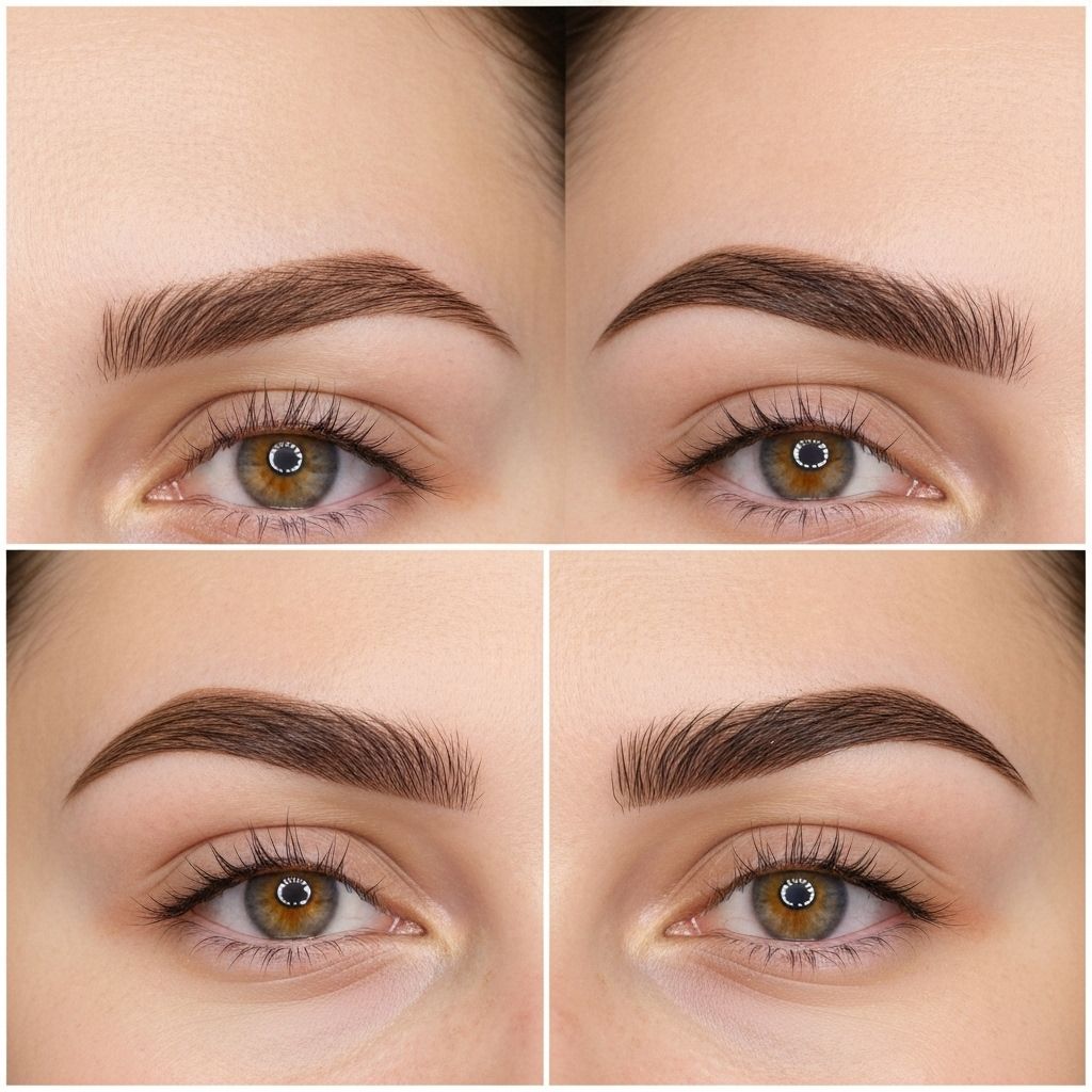 Dramatic eyebrow transformation before and after